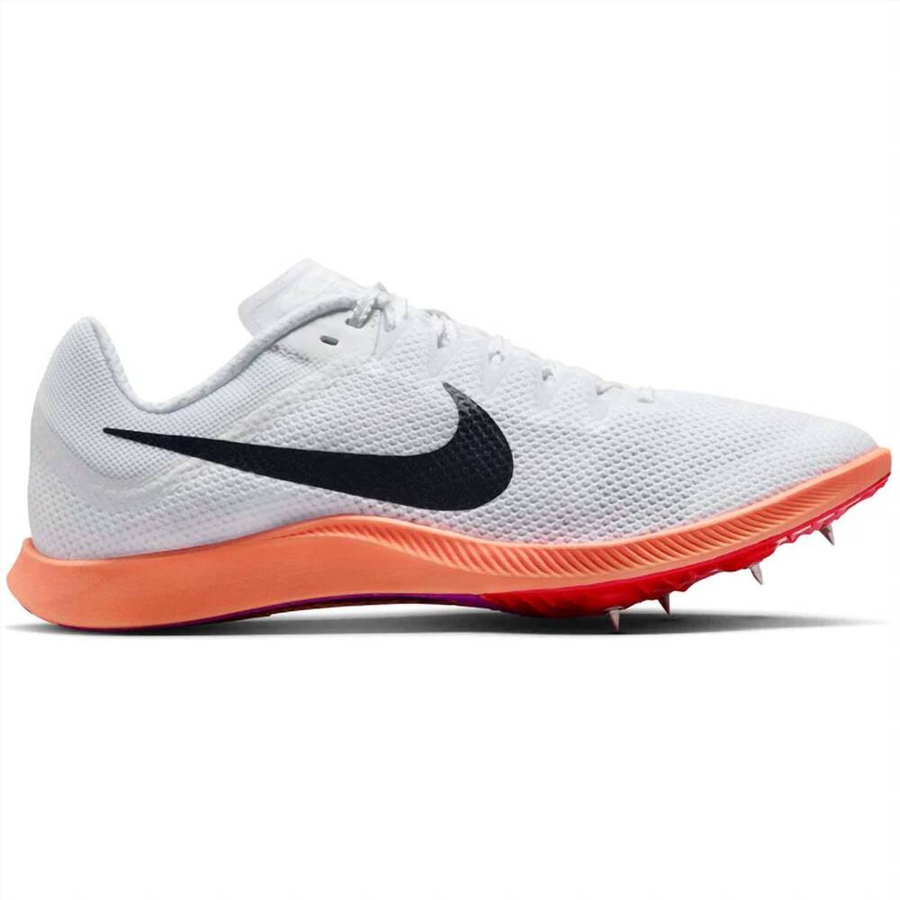 NEW NIKE unisex zoom rival distance running shoes in white/bright crimson/hyper